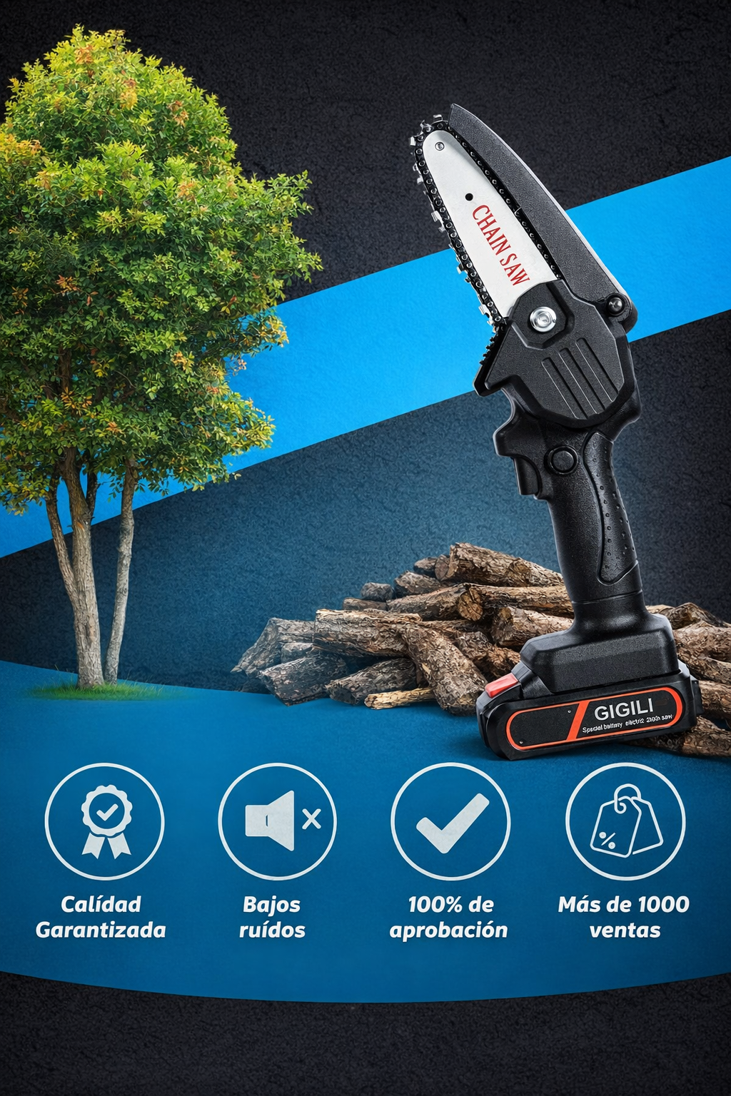 Mini Motosierra De Mano Portatil Recarga Original + Envío Grátis + Regalos